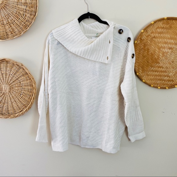 Dress Barn Sweaters - Db Sunday Dress Barn Plus Button Neck Sweater